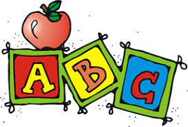 An apple sat on toy blocks with 'A' 'B' 'C' written on the blocks.